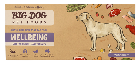 Big Dog Wellbeing Raw Diet Dog Food 3kg