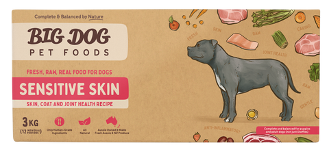 Big Dog Sensitive Skin Raw Diet Dog Food 3kg