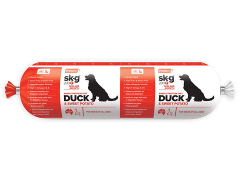 Prime 100 Duck & Sweet Potato Dog Roll 2kg