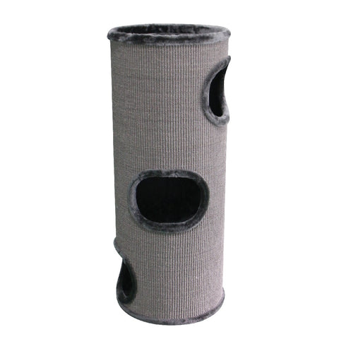 Kazoo Kitty Peek a Boo Tunnel Charcoal Plush Cat Scratcher