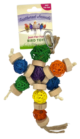Feathered Friends Wicker Man Bird Toy