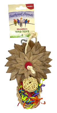Feathered Freinds Palm Flower In Pot Bird Toy
