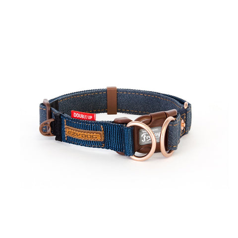 EzyDog Double Up Dog Collar Denim