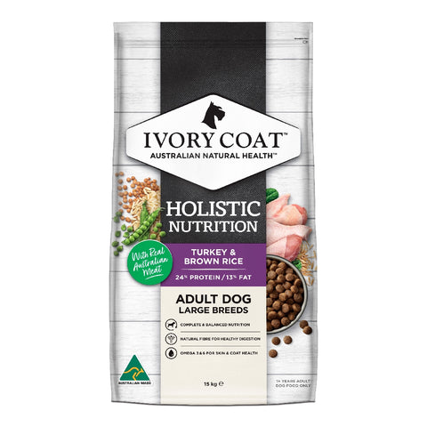 Ivory Coat Large Breed Adult Turkey & Brown Rice Dry Dog Food