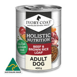 Ivory Coat Beef & Brown Rice Loaf Wet Dog Food 400g