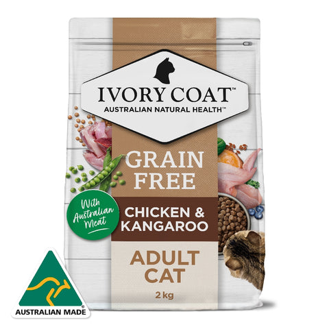 Ivory Coat Grain Free Indoor Adult Chicken & Kangaroo Dry Cat Food