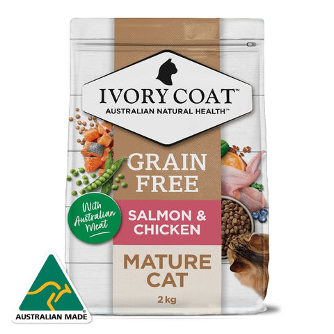 Ivory Coat Mature Salmon & Chicken Dry Cat Food