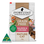 Ivory Coat Mature Salmon & Chicken Dry Cat Food 4kg