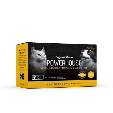 Organic Paws Powerhouse Lamb, Chicken, Coconut Oil & Tumeric 1.5kg