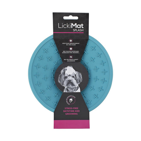 Lickimat splash Wall & Floor Suction Slow Food Bowl Blue