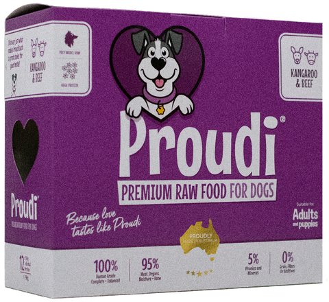 Proudi Kangaroo & Beef Raw Dog Food 2.4kg
