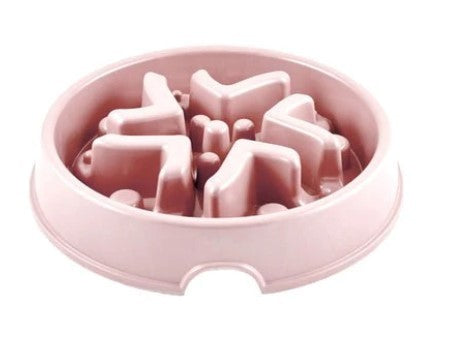 All Fur You Dog Bamboo Slow feeder Bowl Pink