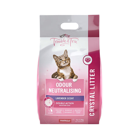 Trouble & Trix Crystal Cat Litter Odour Neutralising Lavender Scent 15L
