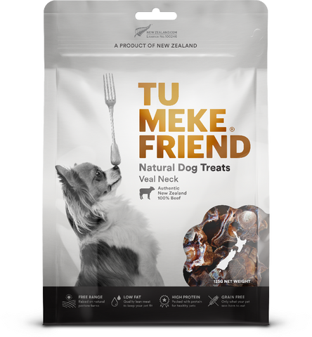 Tu Meke Friend Veal Neck Natural Dog Treats 125g